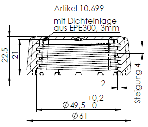 Zeichnung Schraubverschluss M50